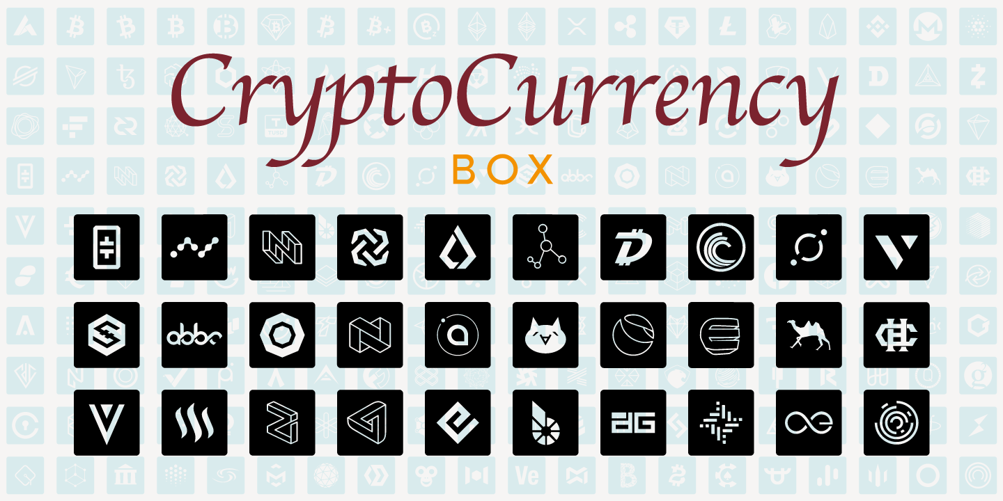 Przykład czcionki Cryptocurrency Box